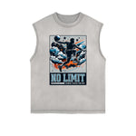 Frayed Edge Sports Graphic Print Tank Top
