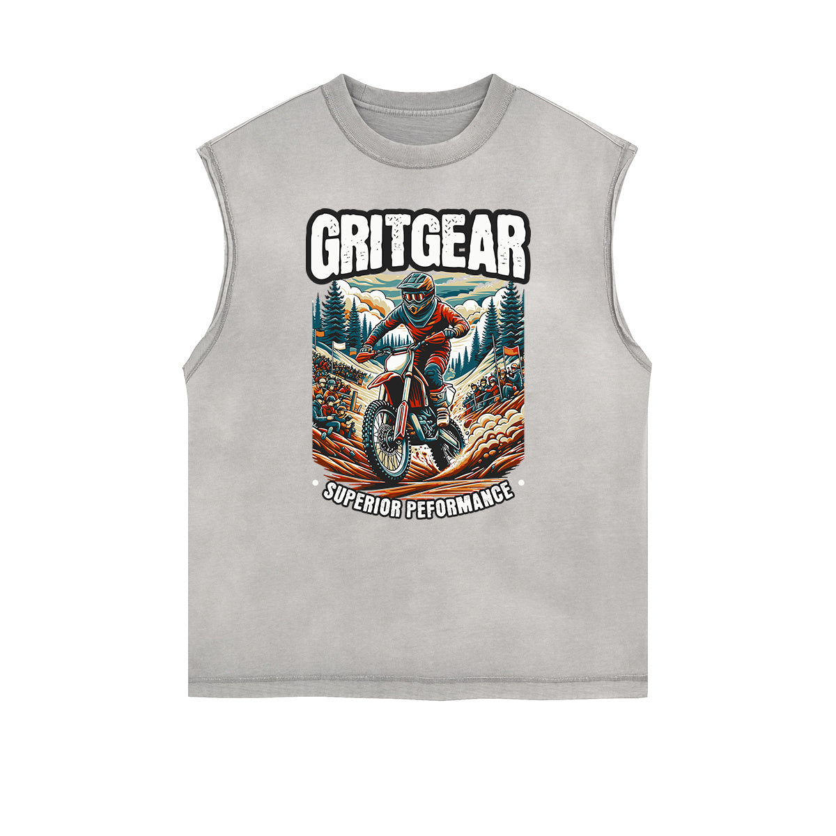 Frayed Edge Sports Graphic Print Tank Top