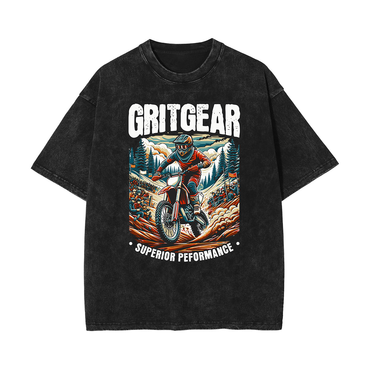 Washed Athletic Graphic Cotton Tee