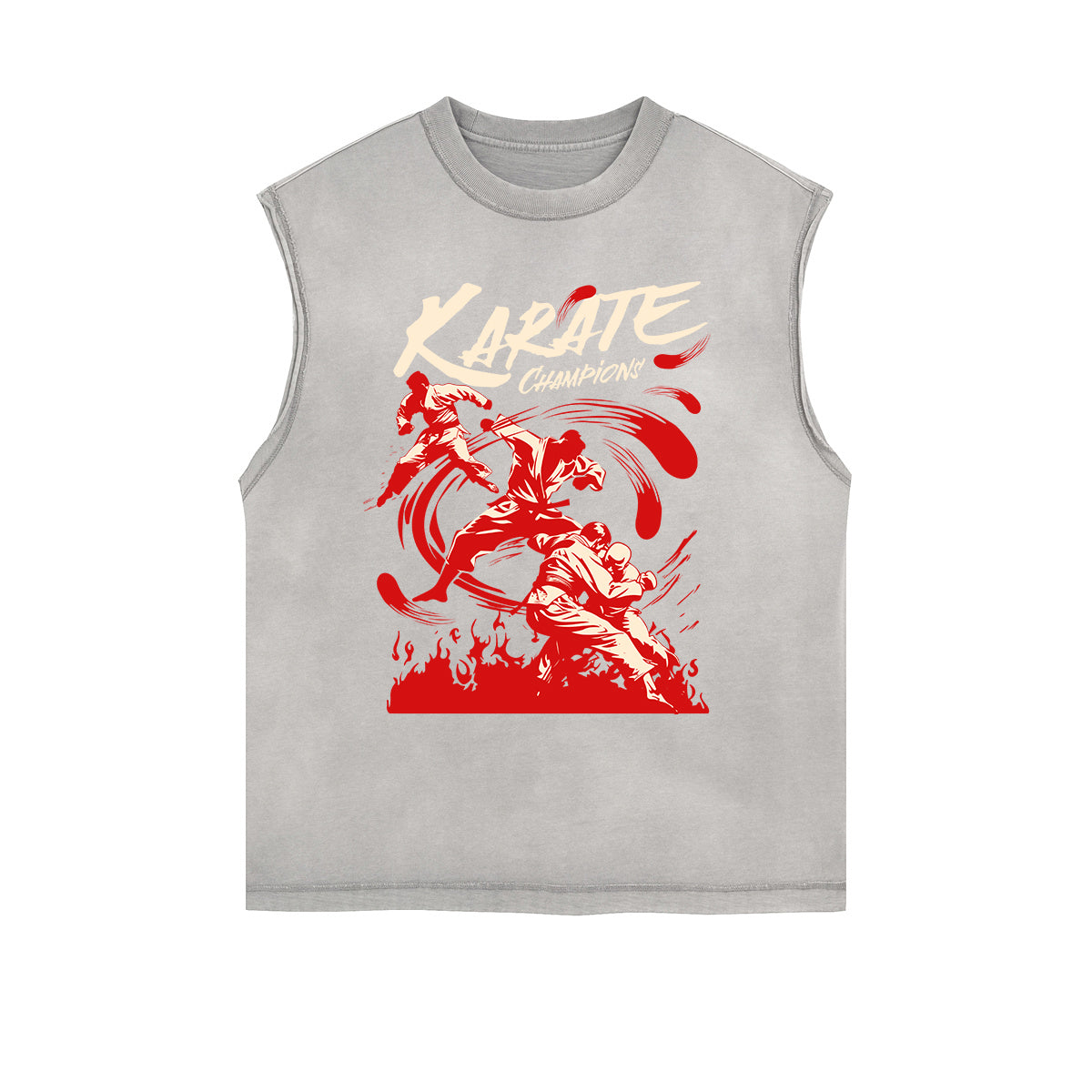 Frayed Edge Sports Graphic Print Tank Top