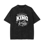 Stone-Washed Bold Typography Crewneck Tee