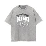 Washed Cotton Graphic Typography T-Shirt
