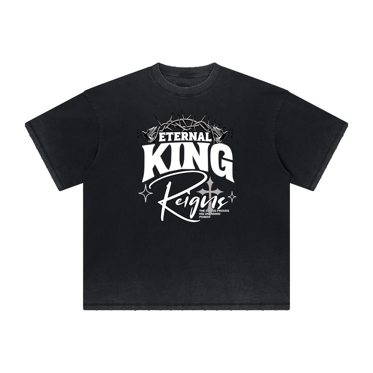 Heavy Fade Bold Typography T-Shirt