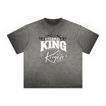 Vintage-Style Frayed Typography Tee