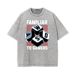 Washed Cotton Graphic Typography T-Shirt