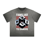 Vintage-Style Frayed Typography Tee