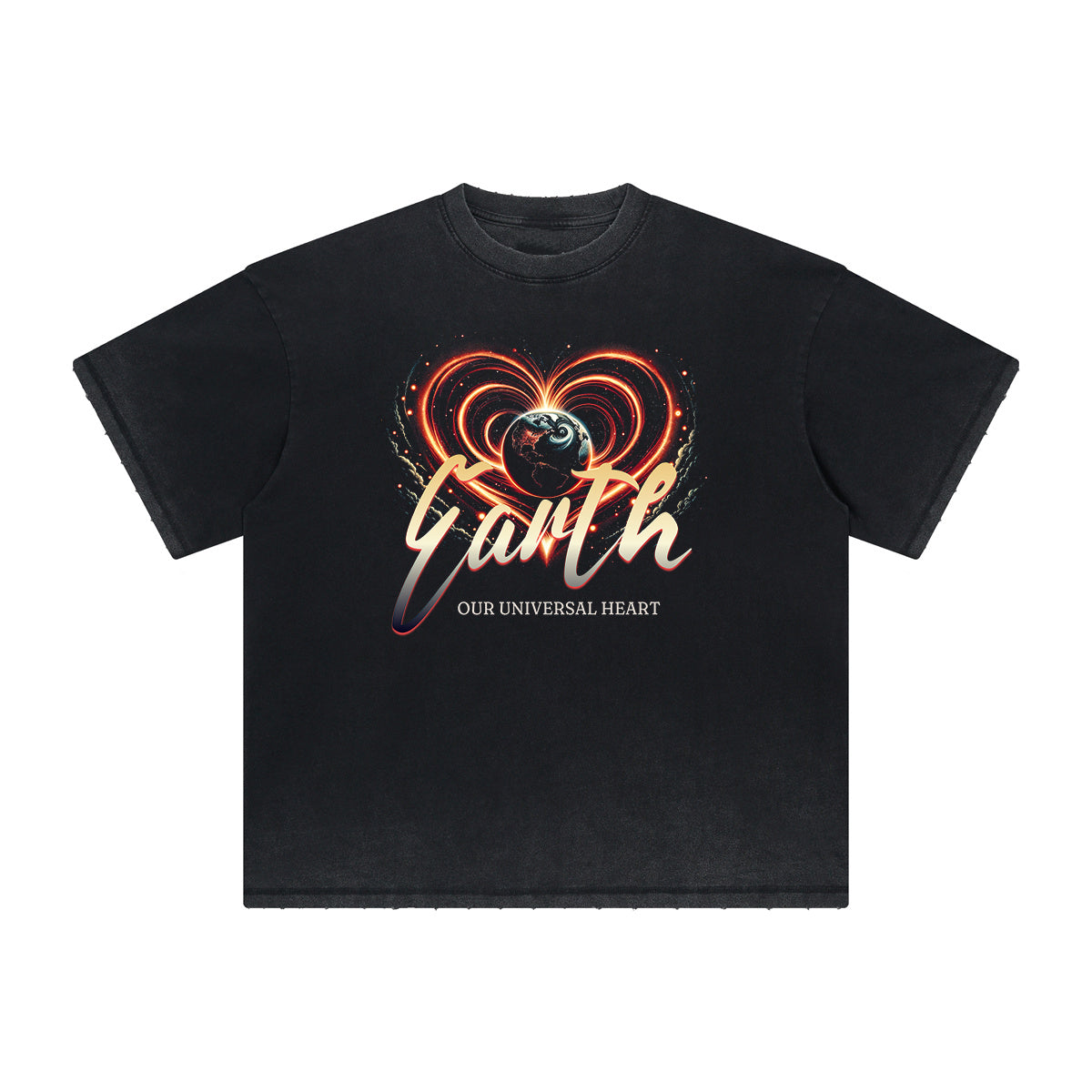Heavy Fade Bold Typography T-Shirt