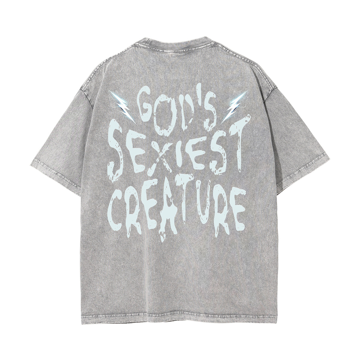 Washed Cotton Graphic Typography T-Shirt