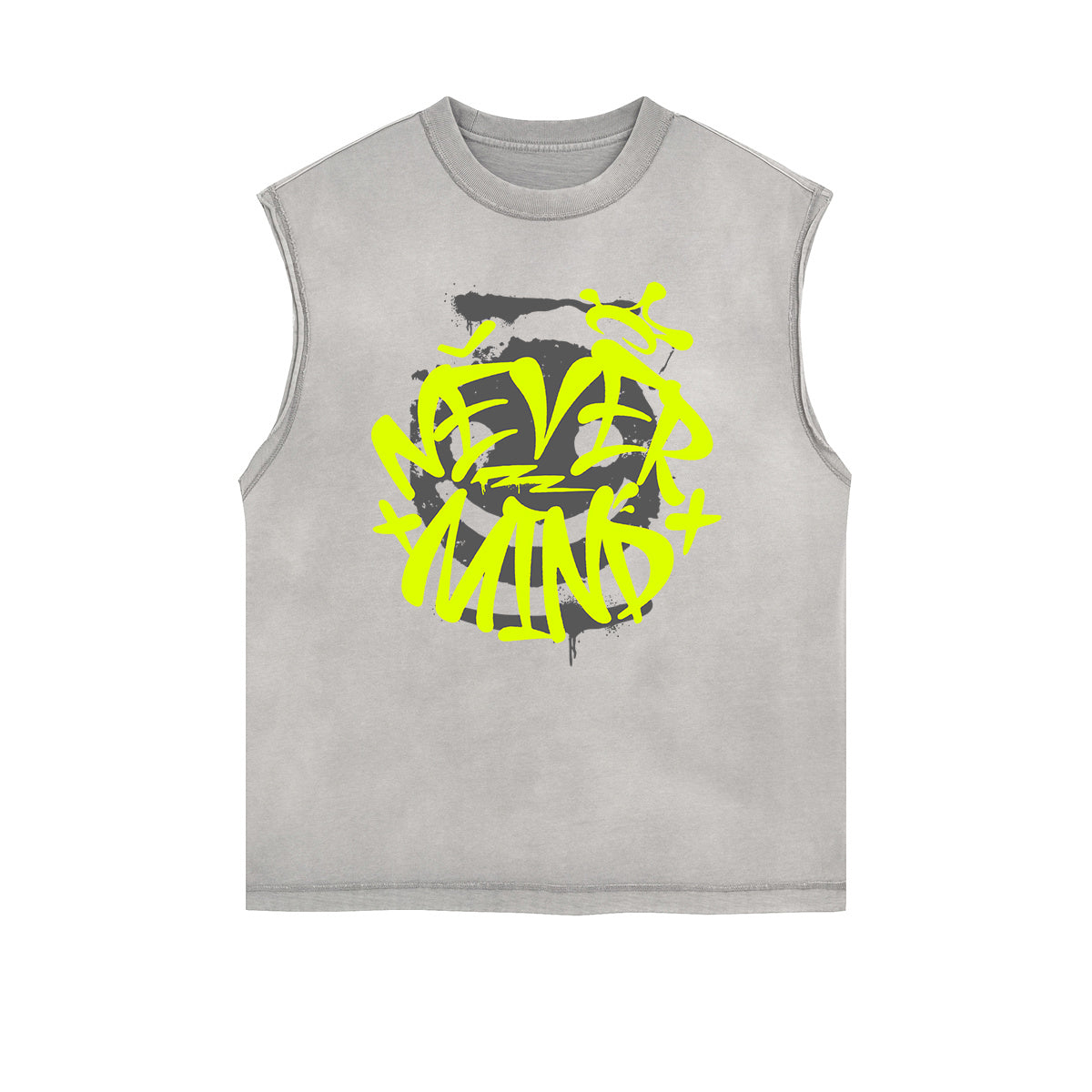 Frayed Edge Bold Typography Tank Top