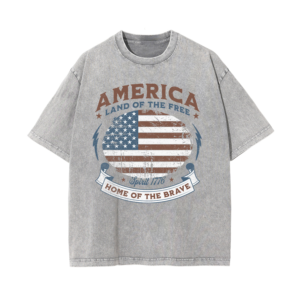 Washed Cotton Graphic Typography T-Shirt