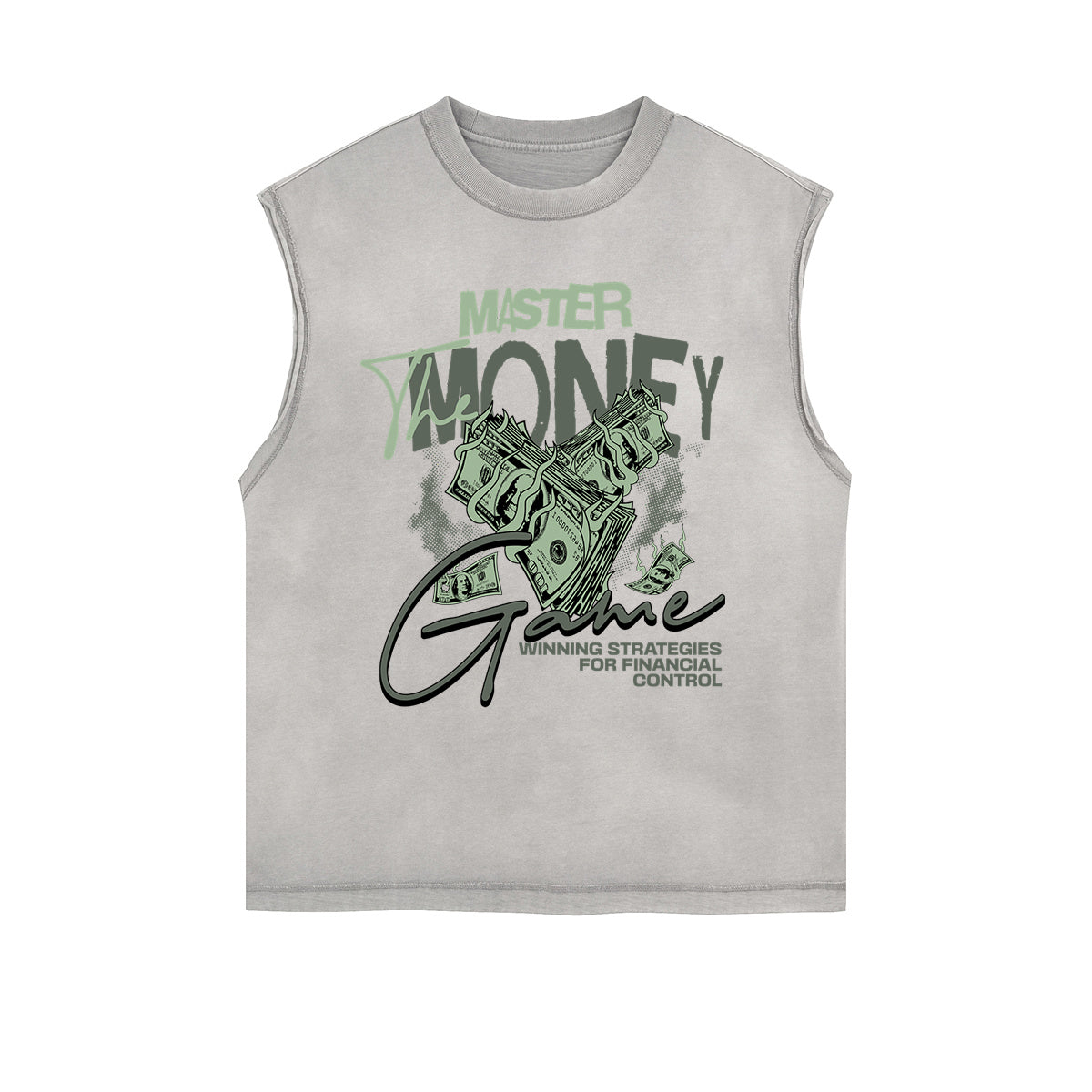 Frayed Edge Bold Typography Tank Top