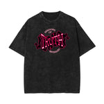 Stone-Washed Bold Typography Crewneck Tee