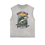 Frayed Edge Bold Typography Tank Top