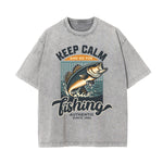 Washed Cotton Graphic Typography T-Shirt