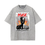 Washed Mystery Mask Graphic Cotton Tee
