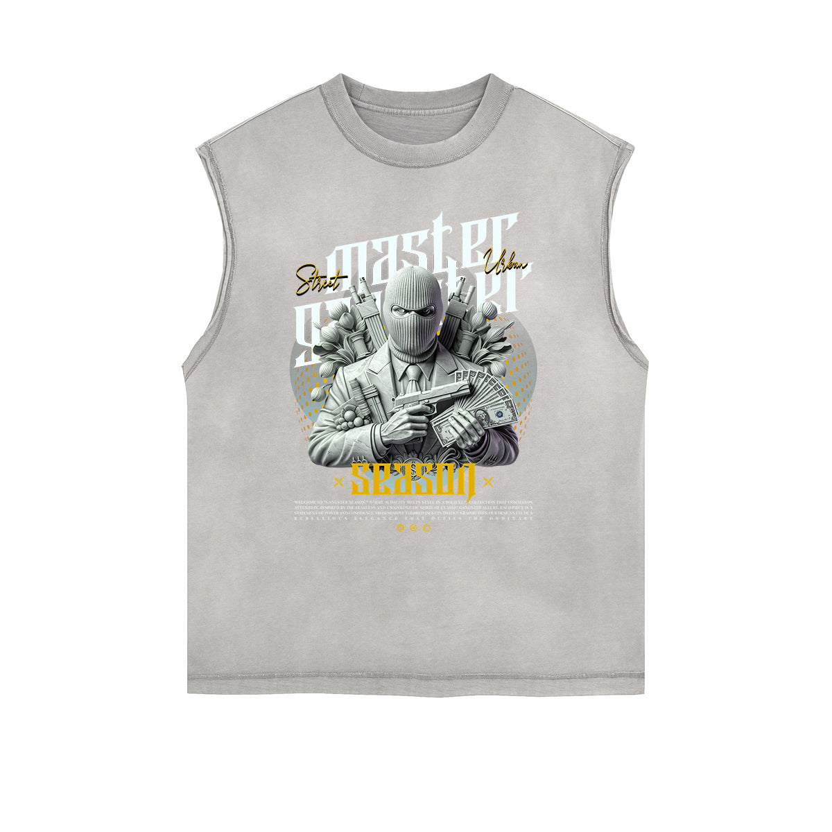 Frayed Edge Mystery Mask Graphic Tank Top