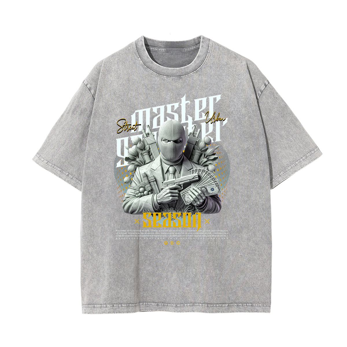 Washed Mystery Mask Graphic Cotton Tee