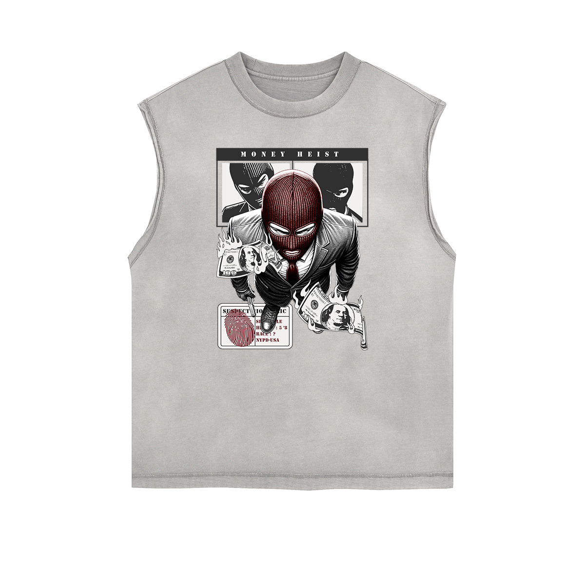 Frayed Edge Mystery Mask Graphic Tank Top