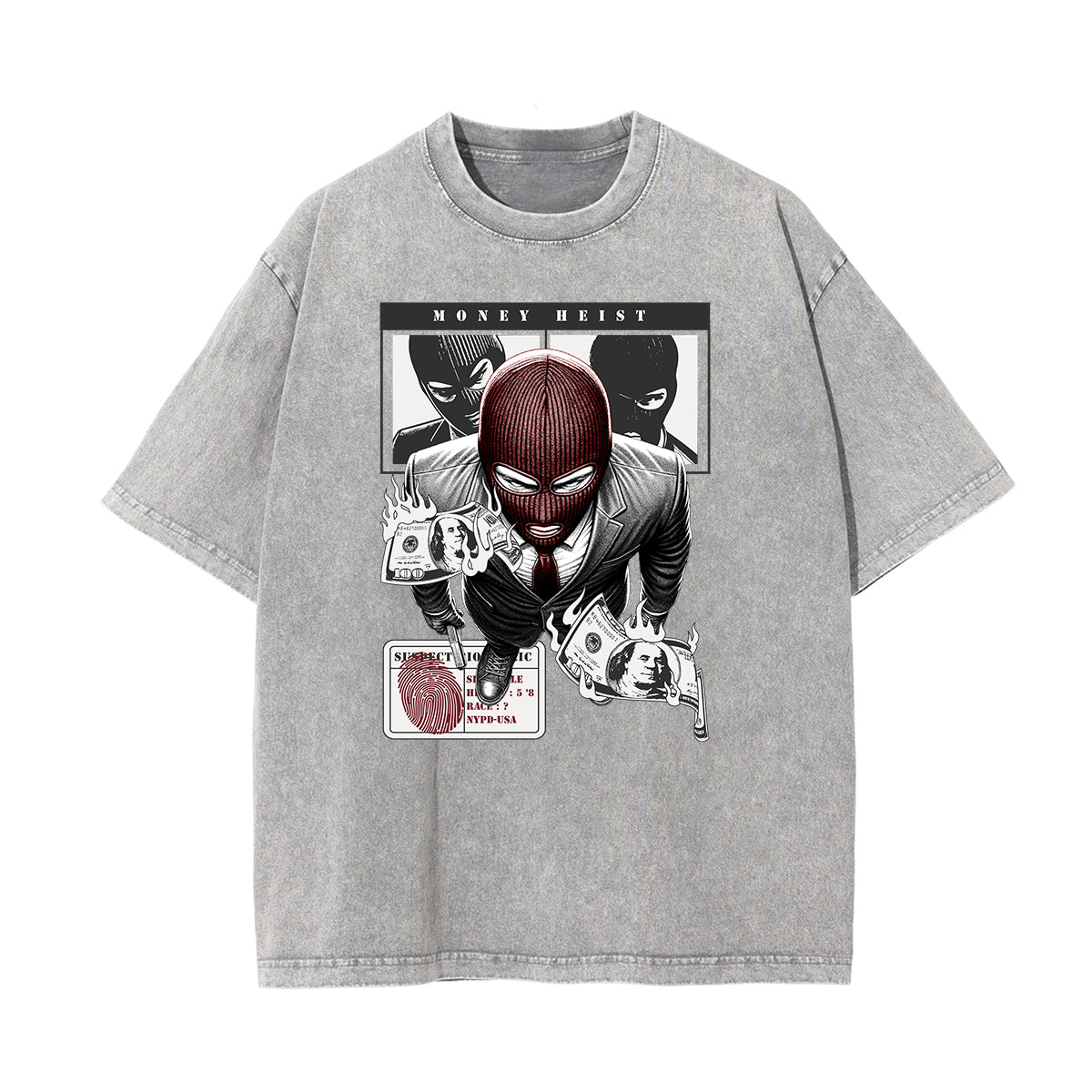 Washed Mystery Mask Graphic Cotton Tee