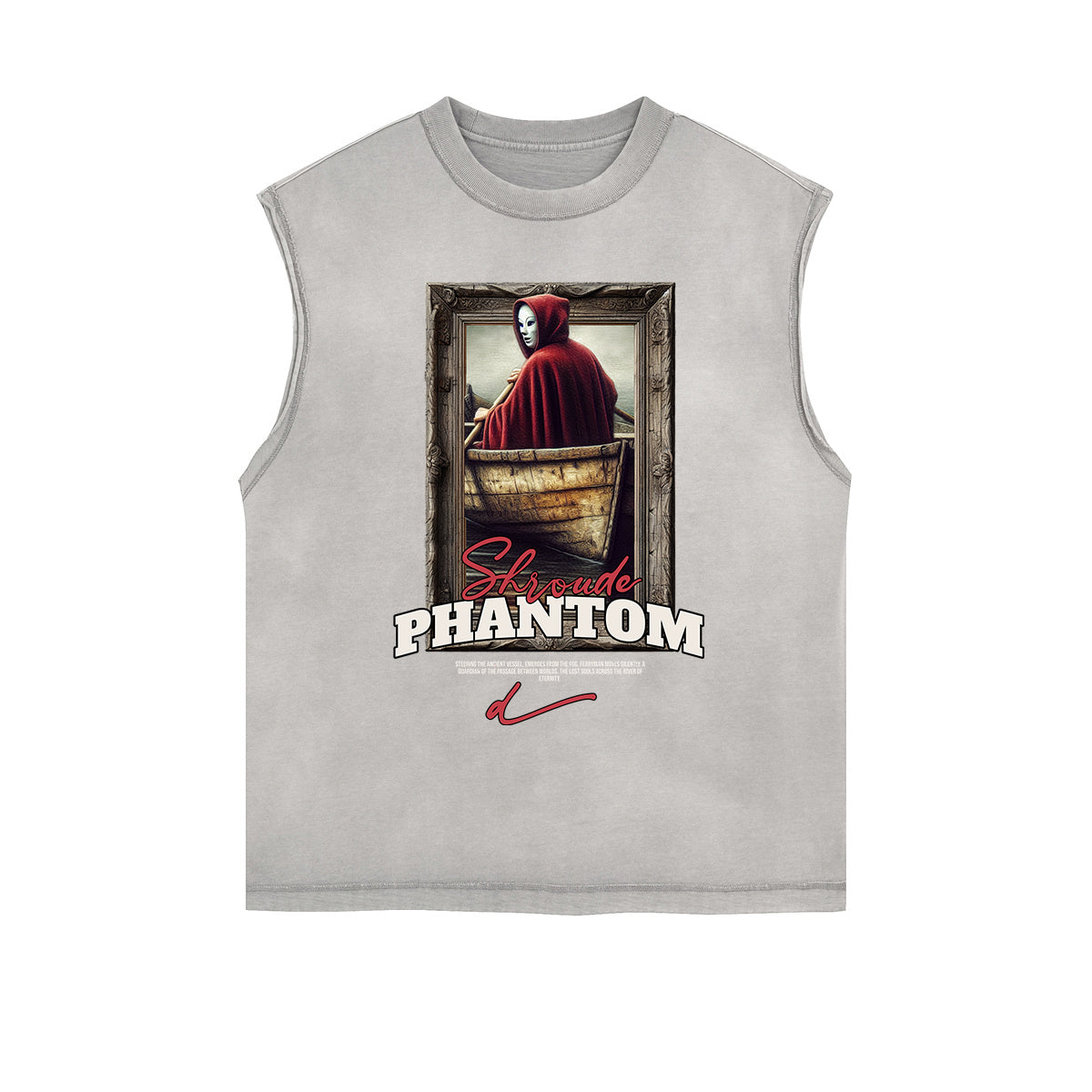 Frayed Edge Mystery Mask Graphic Tank Top