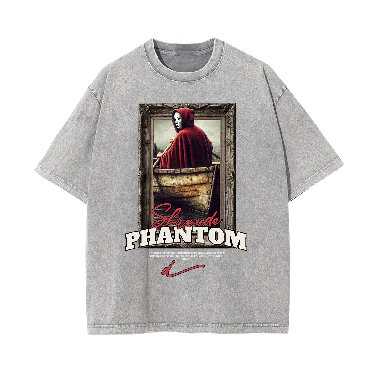 Washed Mystery Mask Graphic Cotton Tee