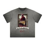 Heavy Faded Mystery Mask Graphic T Shirt