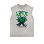 Frayed Edge Mystery Mask Graphic Tank Top