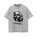 Washed Mystery Mask Graphic Cotton Tee