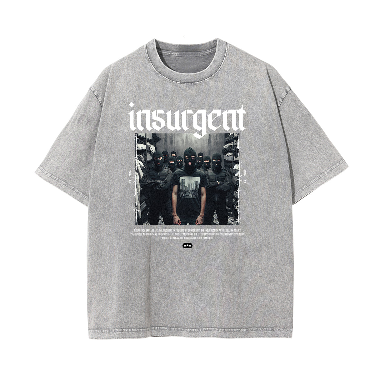 Washed Mystery Mask Graphic Cotton Tee