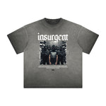 Heavy Faded Mystery Mask Graphic T Shirt