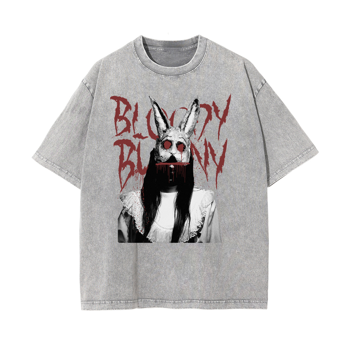 Washed Mystery Mask Graphic Cotton Tee