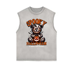 Frayed Edge Creepy Bear Graphic Tank Top