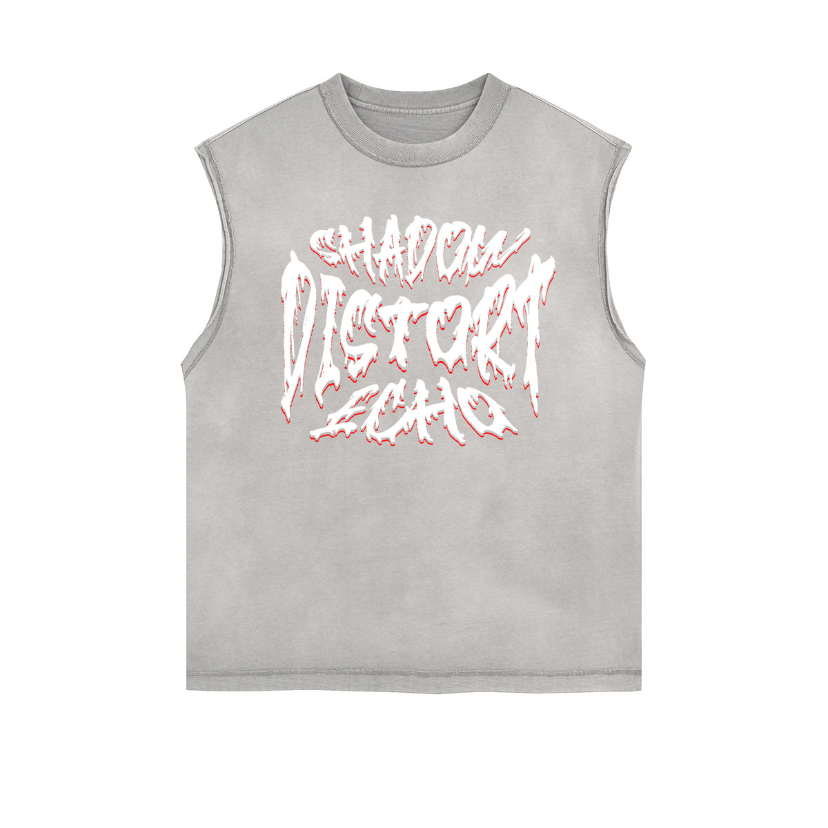 Dark Aesthetic Frayed-Edge Tank Top