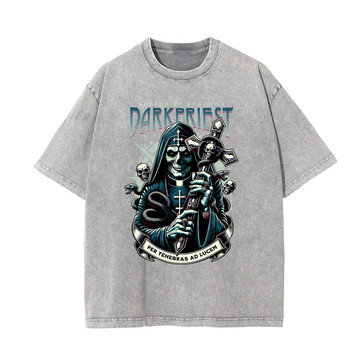 Washed Cotton Dark Aesthetic Tee