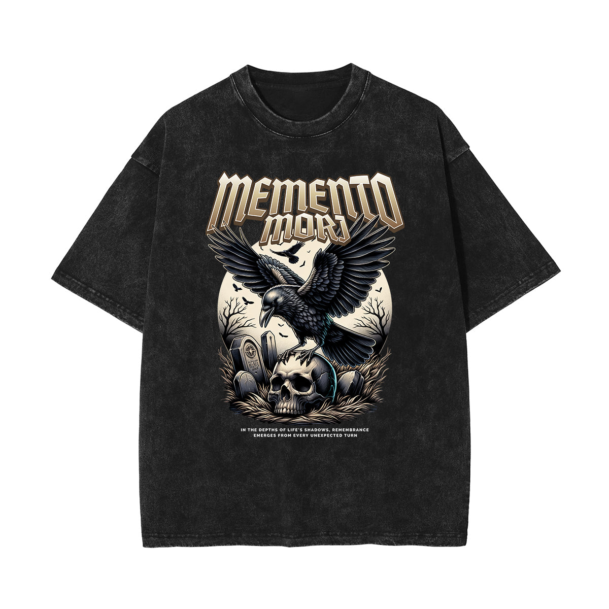 Stone-Washed Dark Aesthetic T-Shirt