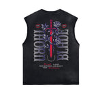 Sleeveless Distressed Dark Aesthetic Tee