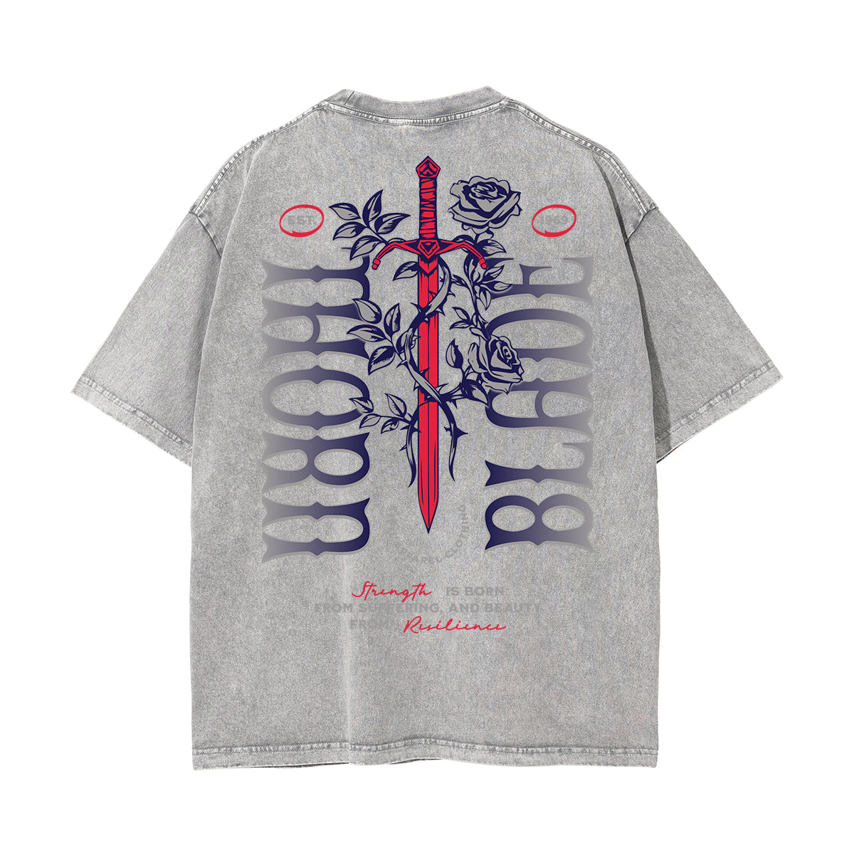 Washed Cotton Dark Aesthetic Tee