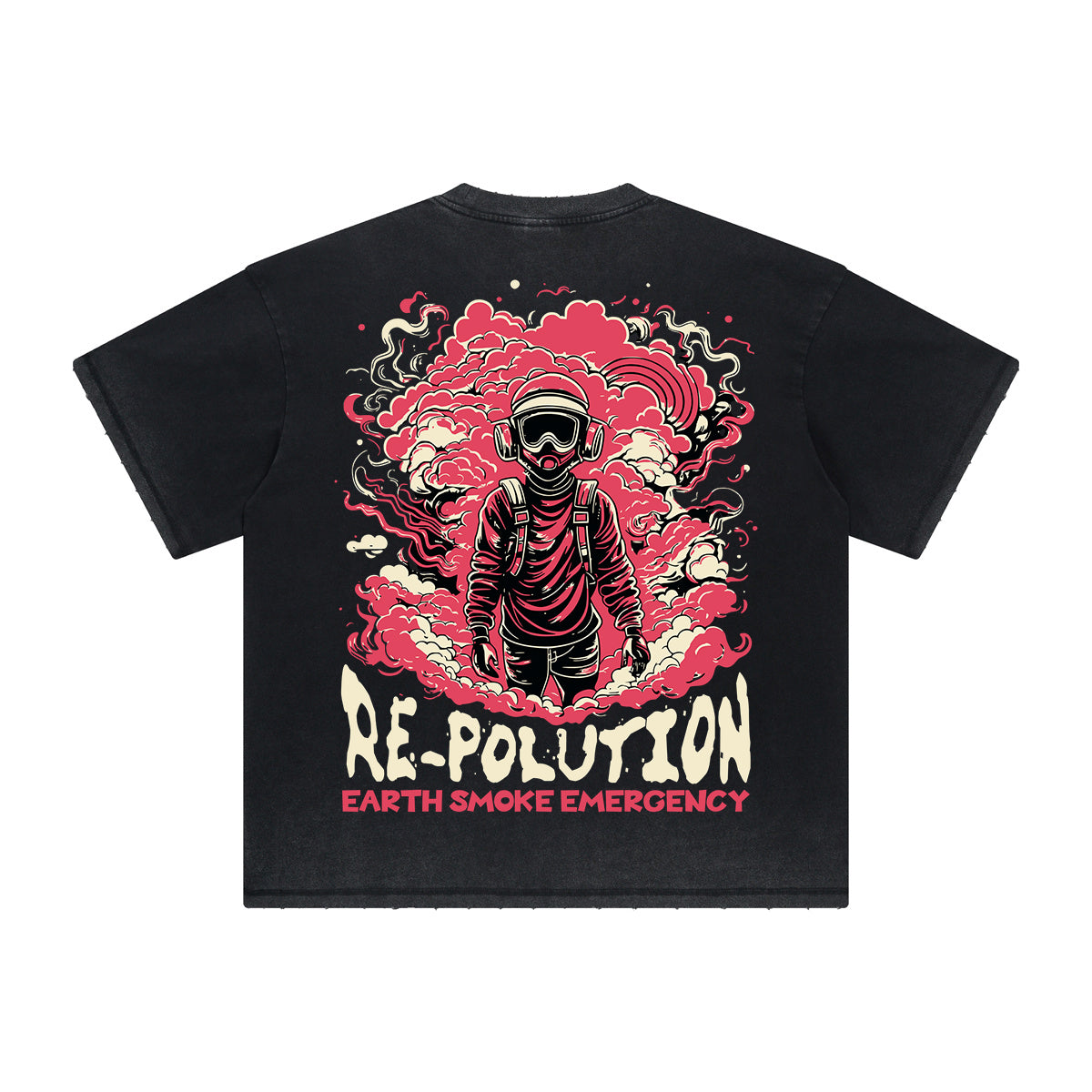 Vintage-Style Frayed Dark Aesthetic Tee