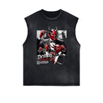 Distressed Gothic Death Motif Tank Top