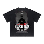 Vintage-Style Frayed Gothic Death Motif Tee