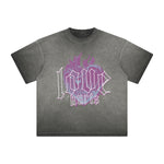 Heavyweight Washed Gothic Death Motif Tee