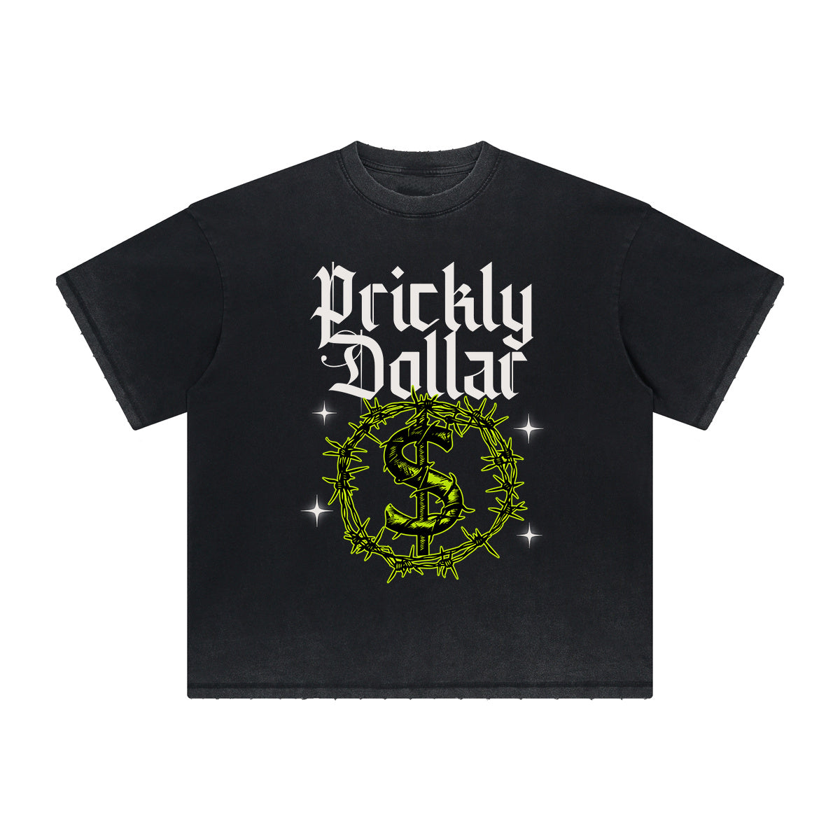 Vintage-Style Frayed Gothic Death Motif Tee