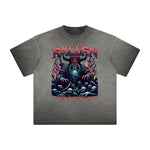 Heavyweight Washed Gothic Death Motif Tee