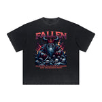 Vintage-Style Frayed Gothic Death Motif Tee