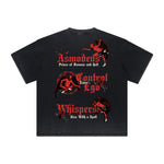 Vintage-Style Frayed Gothic Death Motif Tee