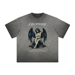 Heavyweight Washed Gothic Death Motif Tee