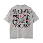 Washed Cotton Flower Graphic Tee