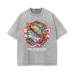 Washed Cotton Flower Graphic Tee