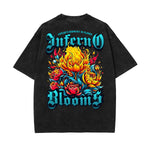 Stone-Washed Flame Graphic T-Shirt