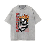 Washed Cotton Flame Graphic Tee